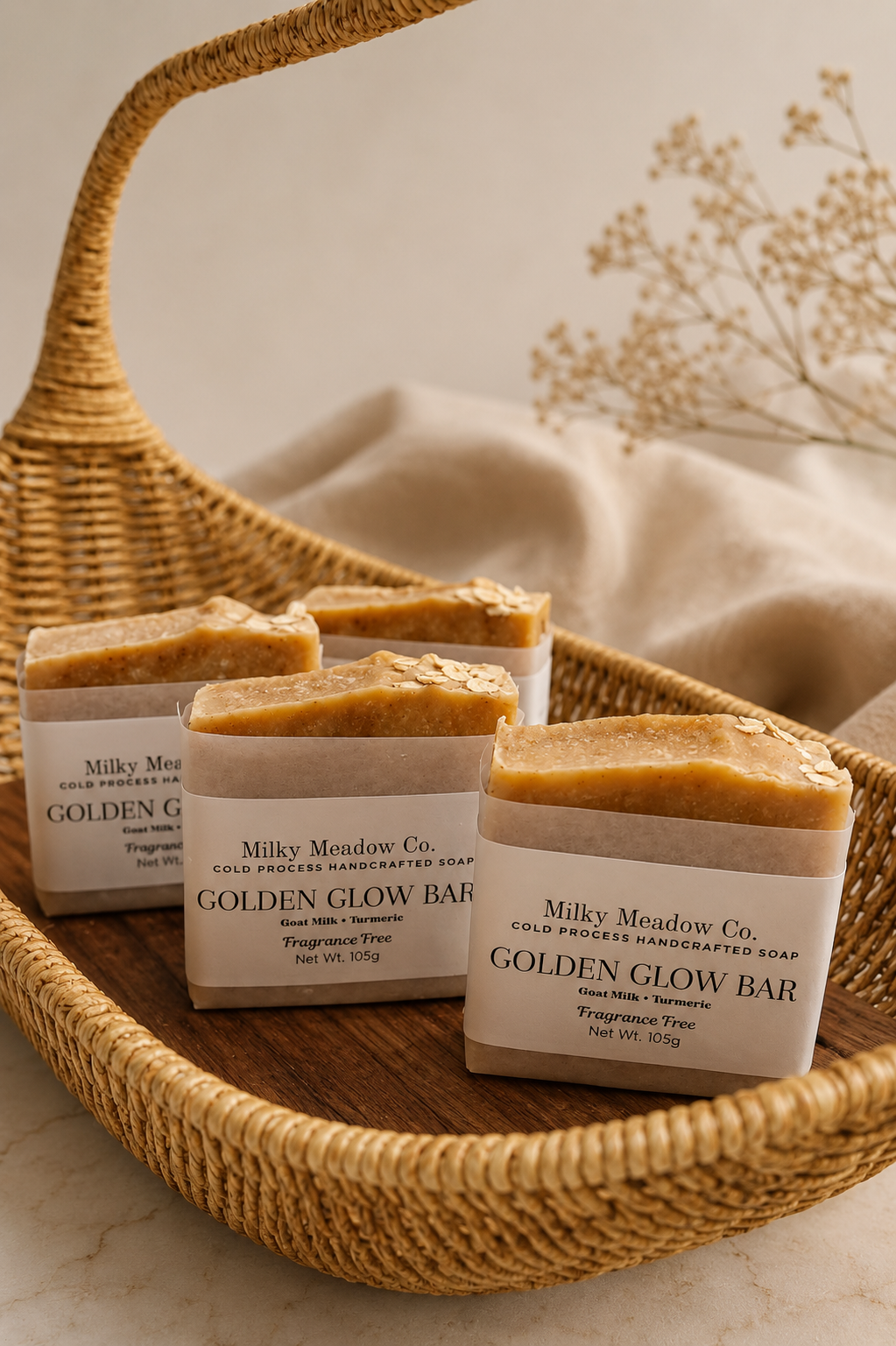 Golden Glow Bar | Goat Milk, Turmeric & Kojic Soap