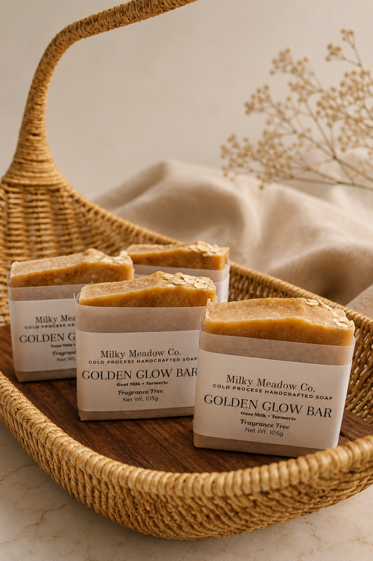 Golden Glow Bar | Goat Milk, Turmeric & Kojic Soap