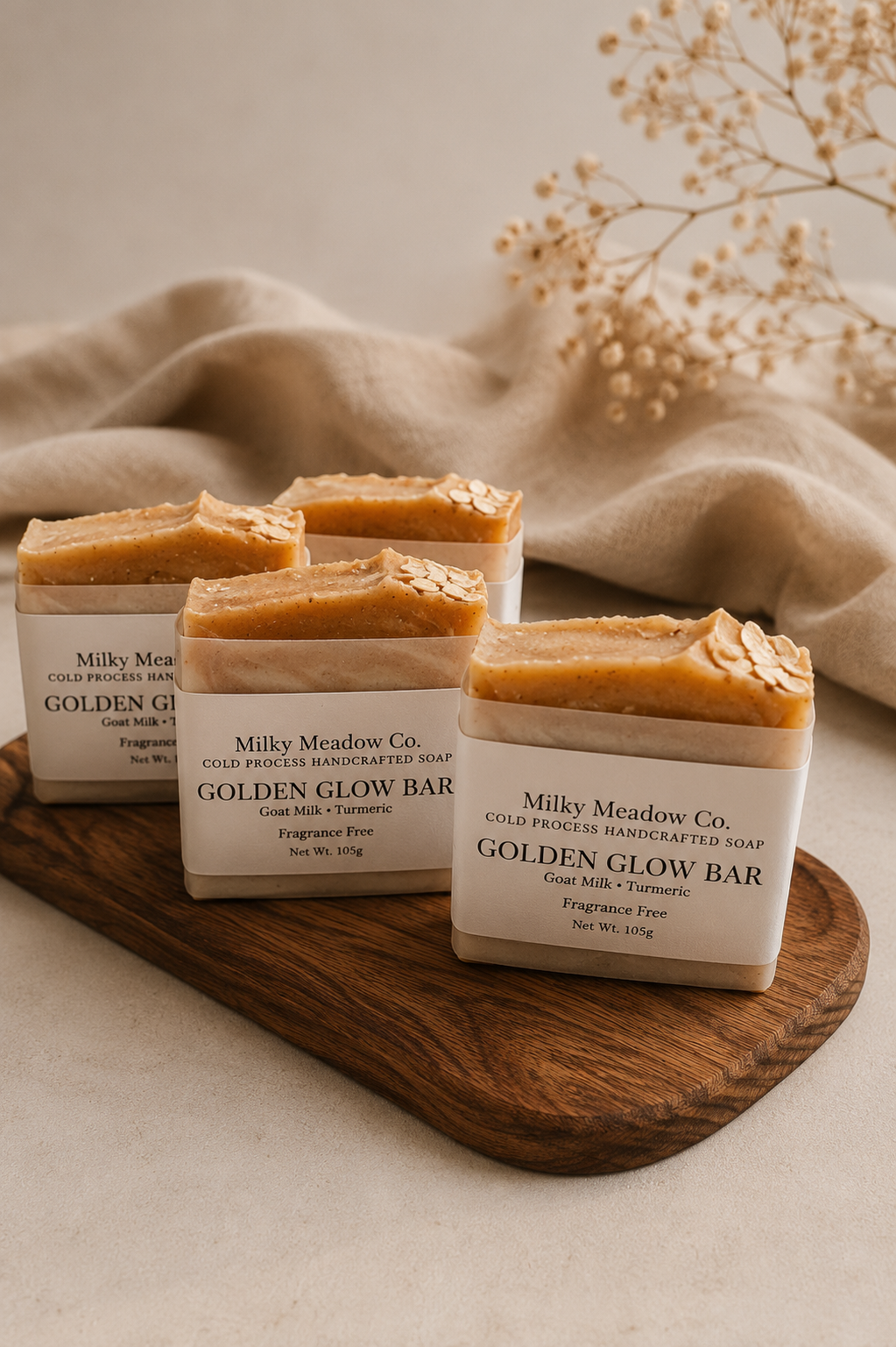 Golden Glow Bar | Goat Milk, Turmeric & Kojic Soap
