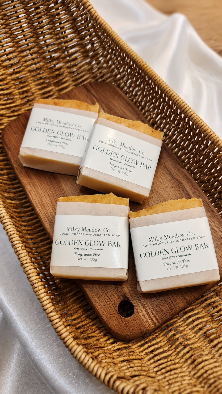 Golden Glow Bar | Goat Milk, Turmeric & Kojic Soap